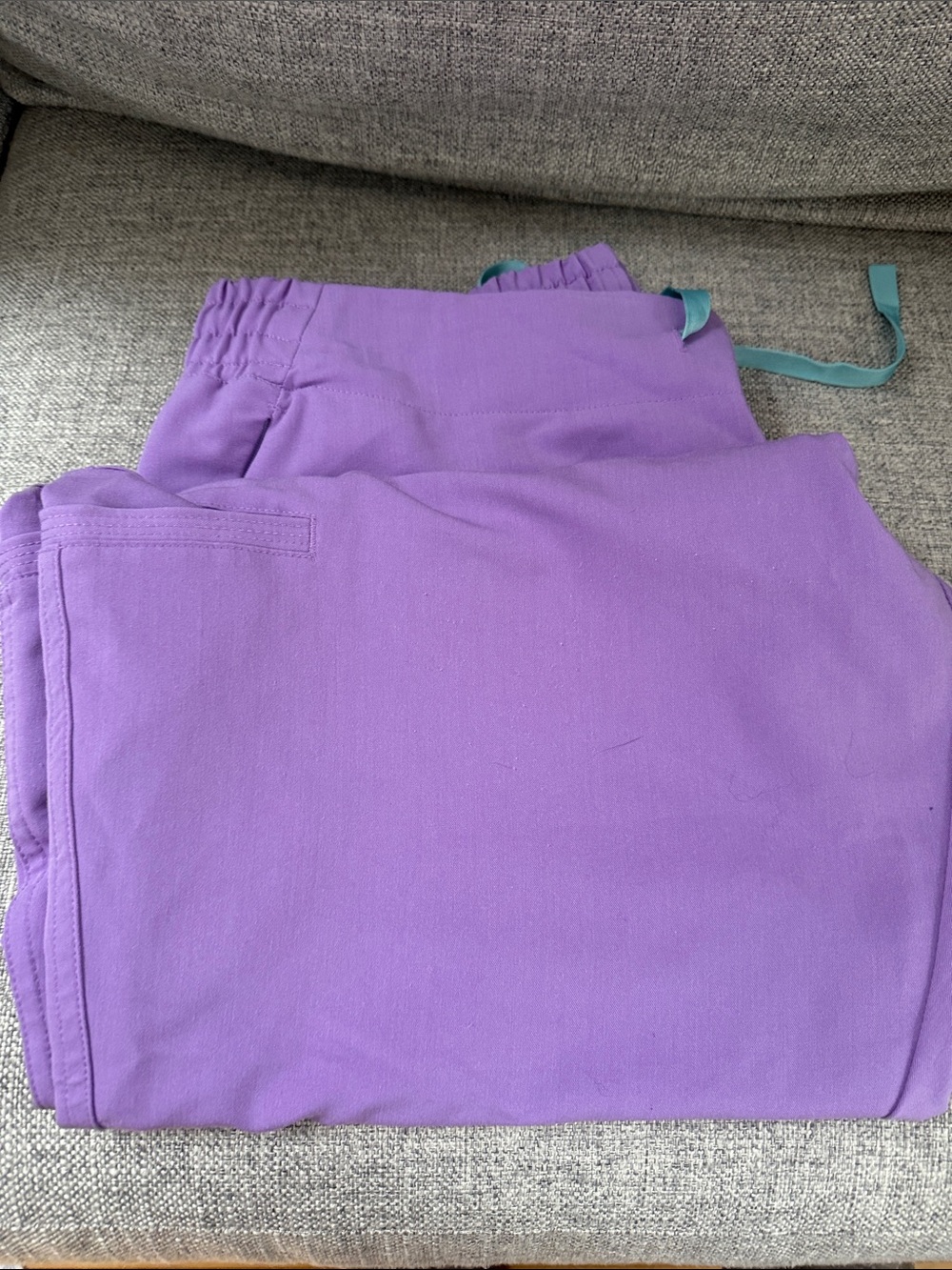 Figs Purple Elastic-Waist Scrub Joggers